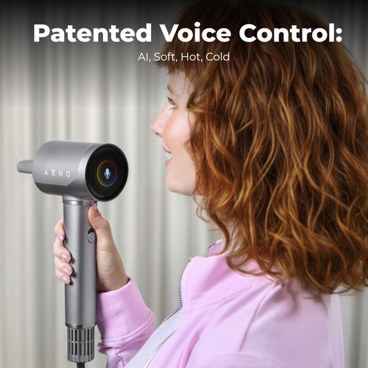 AENO Föhn HD5 – 1500W Ionen, magnetische Aufsätze, 3 Temp., 2 Geschwindigkeiten, Kaltluft, AI & Sprachsteuerung