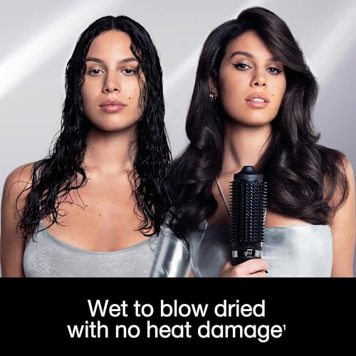 ghd Duet Föhnbürste – nass föhnen, ohne Hitzeschäden, 3x Volumen, 24h Halt, 50% mehr Glanz, Schwarz/Weiß