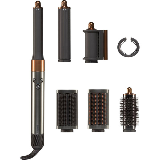 Dyson Airwrap Complete Long Haarstyler – Nickel/Kupfer, 6 Aufsätze, Locken, Warmluftbürste, Föhn für langes Haar
