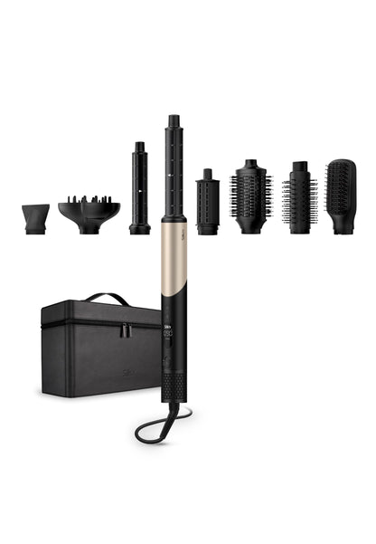 Silk’n Multistyler 8-in-1 – Haartrockner, Bürste &amp; Glätteisen, SilkyAir Flex, 1300W, Gold/Schwarz, inkl. Case
