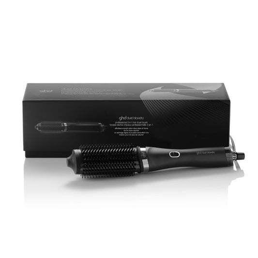 ghd Duet Föhnbürste – nass föhnen, ohne Hitzeschäden, 3x Volumen, 24h Halt, 50% mehr Glanz, Schwarz/Weiß