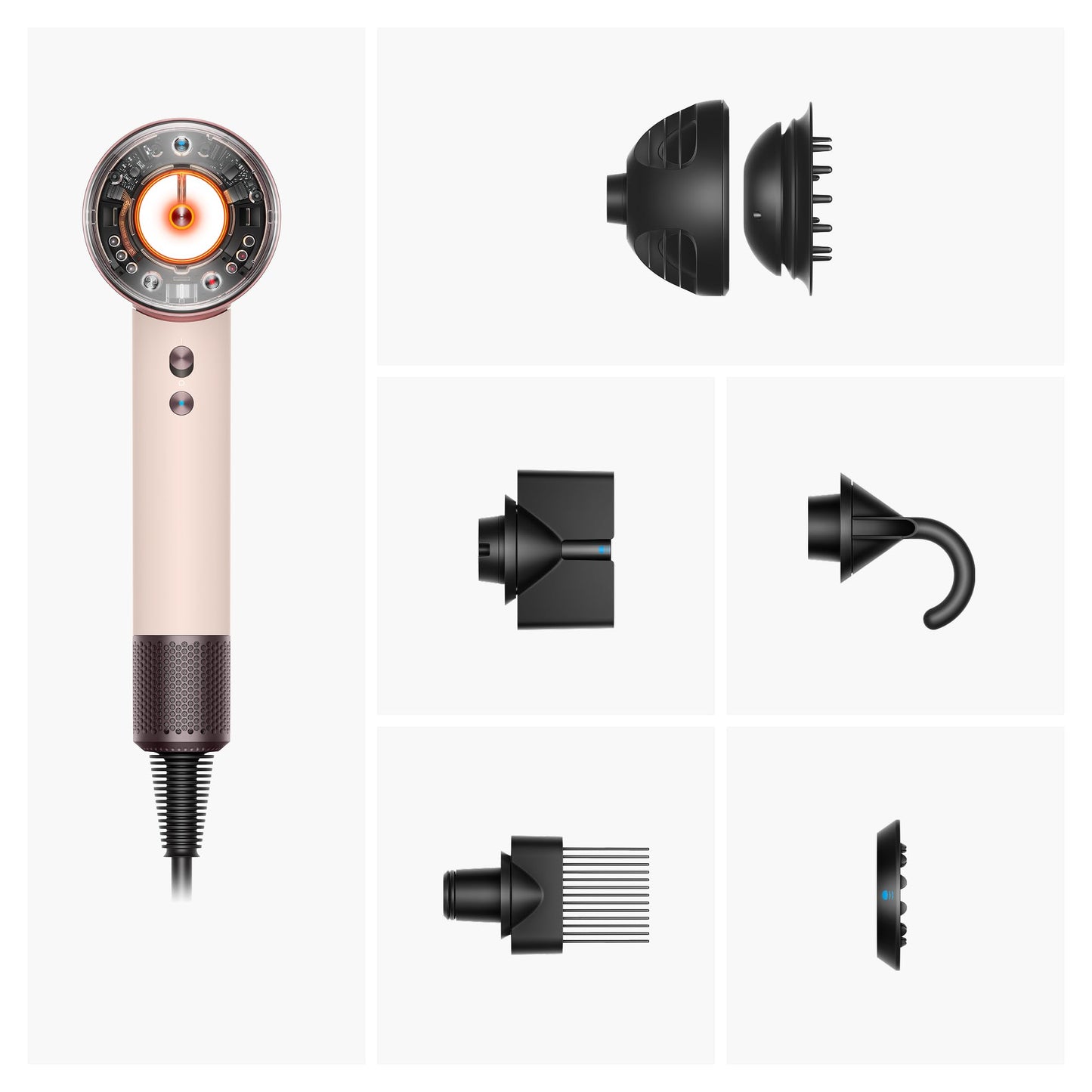 Dyson Supersonic Nural™ Haartrockner Curly+Coily mit Diffusor (Ceramic Pink/Roségold)