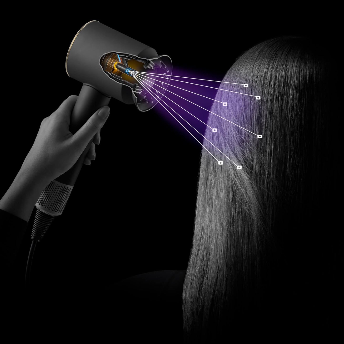 Dyson Supersonic Nural™ Haartrockner Curly+Coily mit Diffusor (Ceramic Pink/Roségold)