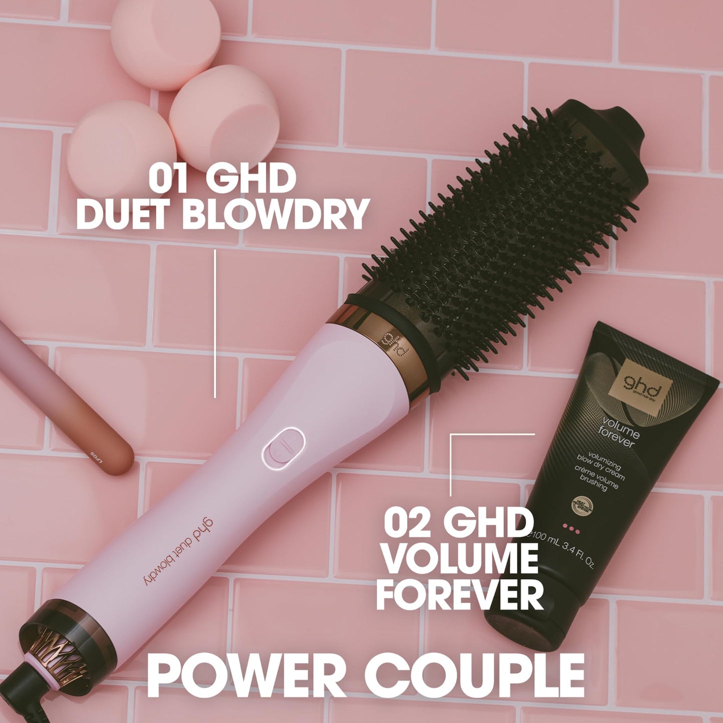 Ghd Duet Blowdry Rundbürstenföhn Pink-Sorbet – nass föhnen, Hitzeschutz, mehr Volumen, 24h Halt, alle Haartypen