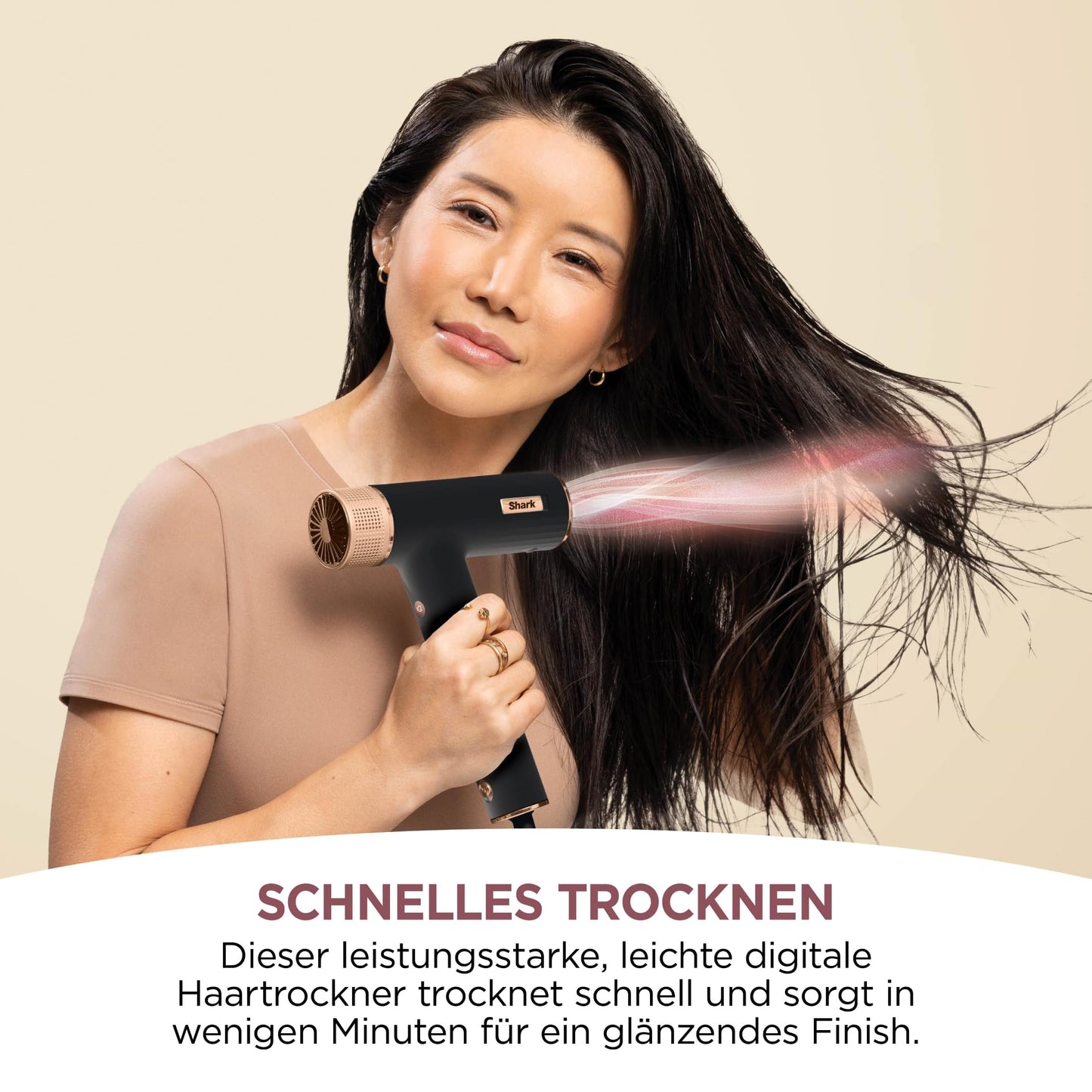 Shark SpeedStyle Haartrockner 5-in-1 – Gloss-Aufsatz, Tasche, Haarklammer, schnelles Trocknen, alle Haartypen