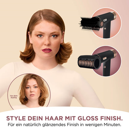 Shark SpeedStyle Haartrockner 5-in-1 – Gloss-Aufsatz, Tasche, Haarklammer, schnelles Trocknen, alle Haartypen