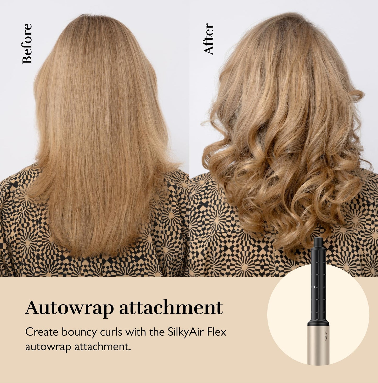Silk’n Multistyler 8-in-1 – Haartrockner, Bürste &amp; Glätteisen, SilkyAir Flex, 1300W, Gold/Schwarz, inkl. Case
