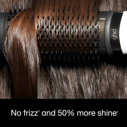ghd Duet Föhnbürste – nass föhnen, ohne Hitzeschäden, 3x Volumen, 24h Halt, 50% mehr Glanz, Schwarz/Weiß